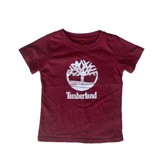 Timberland red short sleeve Tee Shirt size 24 months - Picture 1 of 6